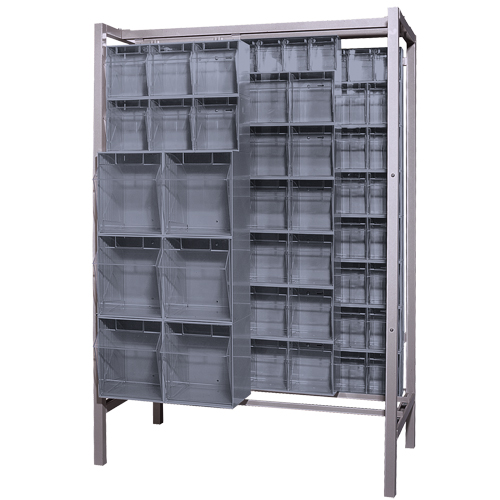 Free-Standing Tip-Out Bins Slider System, 51-1/4" W x 26" D x 77" H, 101 Drawers Seagulf Marine Industries Inc.