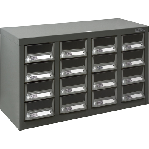Casiers pour pi&egrave;ces KPC-400, Acier galvanis&eacute;, 16 tiroirs, 23-1/10" x 8-7/10" x 13-4/5", Gris Seagulf Marine Industries Inc.