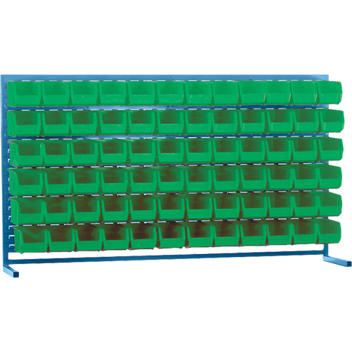 Louvered Rack with Bins, 72 Bins, 72" W x 15" D x 40" H Seagulf Marine Industries Inc.