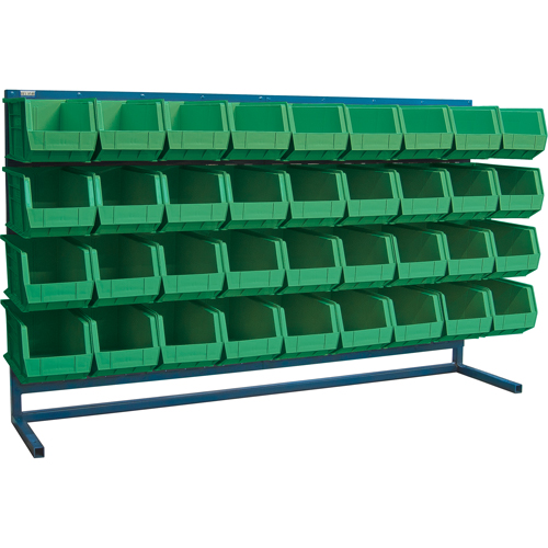 Louvered Rack with Bins, 36 Bins, 72" W x 15" D x 40" H Seagulf Marine Industries Inc.
