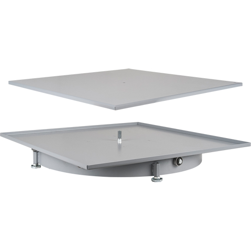 Heavy-Duty Industrial Carousel Drawer Cabinets, Steel, 27-1/2" W x 27-1/2" D x 4" H, Grey Seagulf Marine Industries Inc.