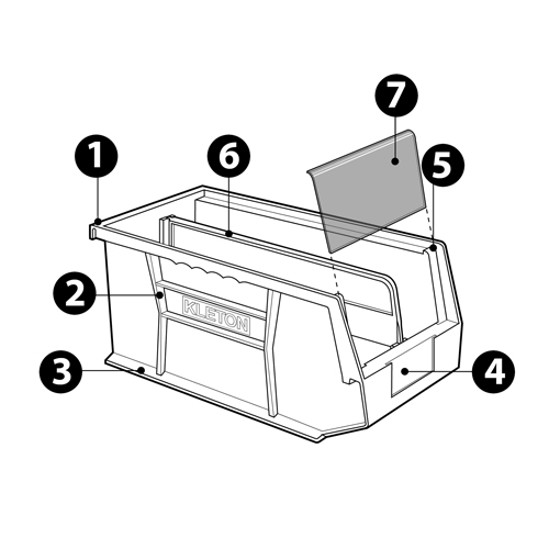 Stack & Hang Bin, 8-1/4" W x 7" H x 10-3/4" D, Blue Seagulf Marine Industries Inc.