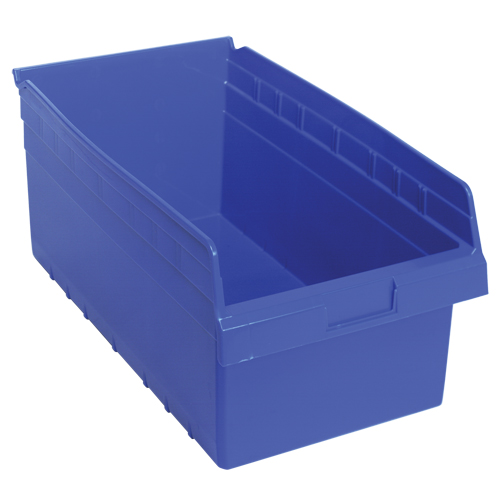 Store-Max Shelf Bins, 11-1/8" W x 8" H x 17-7/8" D, Blue, 56 lbs. Capacity Seagulf Marine Industries Inc.