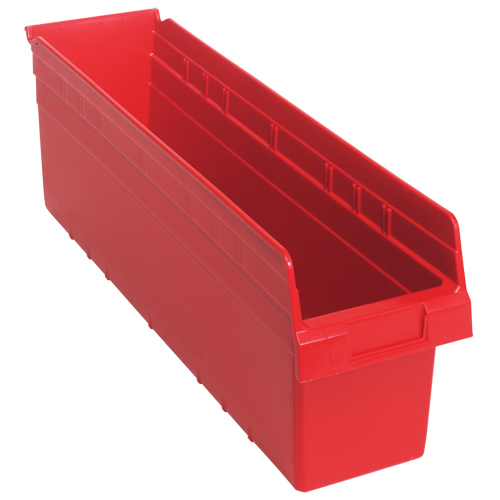 Bacs pour &eacute;tag&egrave;re Store-Max, 6-5/8" la x 8" H x 23-5/8" p, Rouge, Capacit&eacute; 68 lb Seagulf Marine Industries Inc.