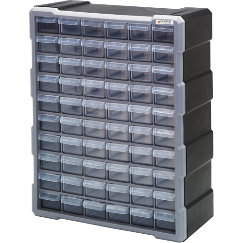 Armoire &agrave; tiroir, Plastique, 60 tiroirs, 15" x 6-1/4" x 18-3/4", Noir Seagulf Marine Industries Inc.