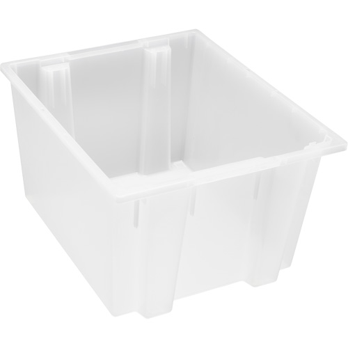 Heavy-Duty Stack & Nest Tote, 13" x 19.5" x 23.5", Clear Seagulf Marine Industries Inc.