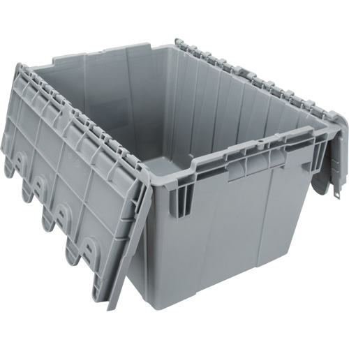 Contenant de distribution en plastique avec dessus basculant, 21,65" x 15,5" x 12,5", Gris Seagulf Marine Industries Inc.