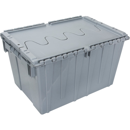 Contenant de distribution en plastique avec dessus basculant, 21,65" x 15,5" x 12,5", Gris Seagulf Marine Industries Inc.