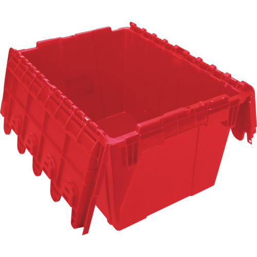 Contenant de distribution en plastique avec dessus basculant, 21,65" x 15,5" x 12,5", Rouge Seagulf Marine Industries Inc.