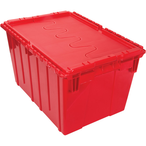 Contenant de distribution en plastique avec dessus basculant, 21,65" x 15,5" x 12,5", Rouge Seagulf Marine Industries Inc.