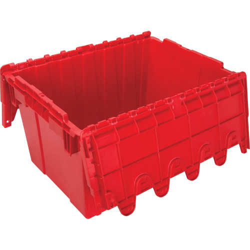 Contenant de distribution en plastique avec dessus basculant, 21,65" x 15,5" x 12,5", Rouge Seagulf Marine Industries Inc.