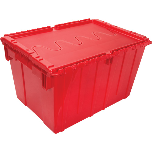 Contenant de distribution en plastique avec dessus basculant, 21,65" x 15,5" x 12,5", Rouge Seagulf Marine Industries Inc.
