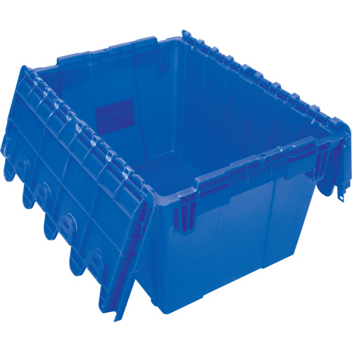 Flip Top Plastic Distribution Container, 21.65" x 15.5" x 12.5", Blue Seagulf Marine Industries Inc.