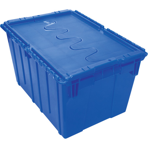 Flip Top Plastic Distribution Container, 21.65" x 15.5" x 12.5", Blue Seagulf Marine Industries Inc.