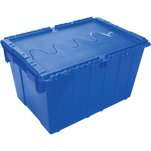 Flip Top Plastic Distribution Container, 21.65" x 15.5" x 12.5", Blue Seagulf Marine Industries Inc.