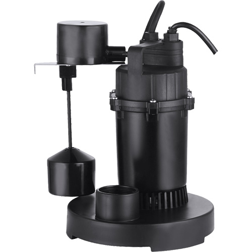 Thermoplastic Submersible Sump Pump, 2560 GPH, 115 V, 4.6 A, 1/3 HP Seagulf Marine Industries Inc.