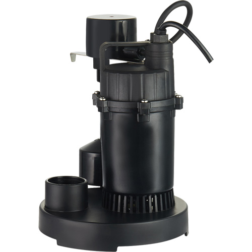 Thermoplastic Submersible Sump Pump, 2560 GPH, 115 V, 4.6 A, 1/3 HP Seagulf Marine Industries Inc.
