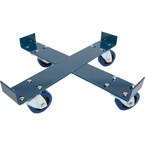 Chariot pour baril, Acier, Capacit&eacute;e 1400 lb, Diam&egrave;tre 24", Roue en &eacute;lastique bleu Seagulf Marine Industries Inc.