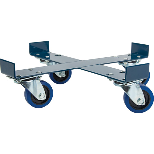 Chariot pour baril, Acier, Capacit&eacute;e 1400 lb, Diam&egrave;tre 24", Roue en &eacute;lastique bleu Seagulf Marine Industries Inc.