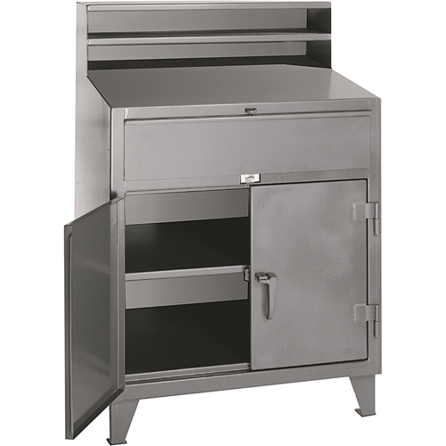 Pupitres d'atelier a/armoire, 36" la x 28" p x 54" h, Gris Seagulf Marine Industries Inc.