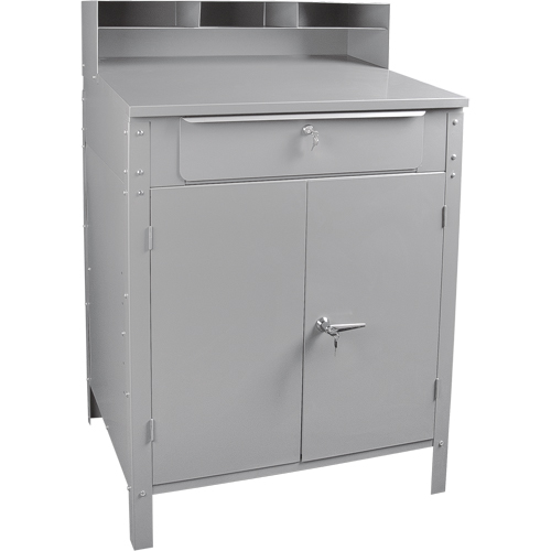Pupitre d'atelier de style armoire, 34-1/2" la x 30" p x 53" h, Gris Seagulf Marine Industries Inc.