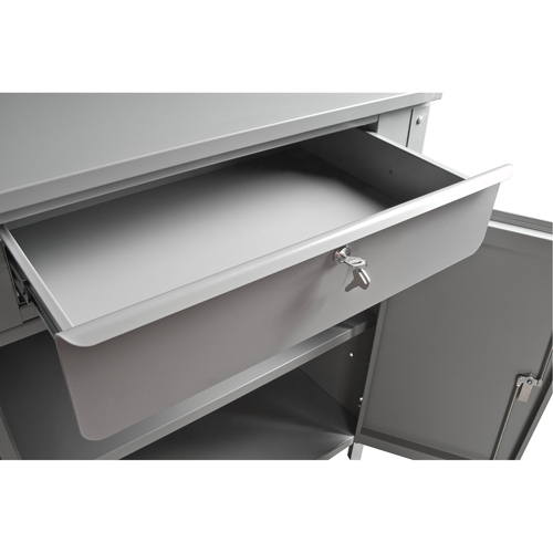 Pupitre d'atelier de style armoire, 34-1/2" la x 30" p x 53" h, Gris Seagulf Marine Industries Inc.