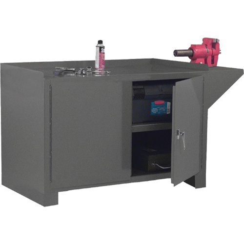 Stationary Workstation, Steel Surface, 60-1/8" W x 24-1/4" D x 36-3/16" H Seagulf Marine Industries Inc.