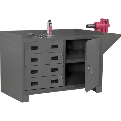 Stationary Workstation, Steel Surface, 60-1/8" W x 24-1/4" D x 36-1/4" H Seagulf Marine Industries Inc.