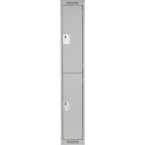Casiers Clean Line, 2 niveaux, 12" x 18" x 72", Acier, Gris, Rivet (assembl&eacute;) Seagulf Marine Industries Inc.