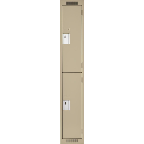 Casiers Clean Line, 2 niveaux, 12" x 18" x 72", Acier, Beige, Rivet (assembl&eacute;) Seagulf Marine Industries Inc.