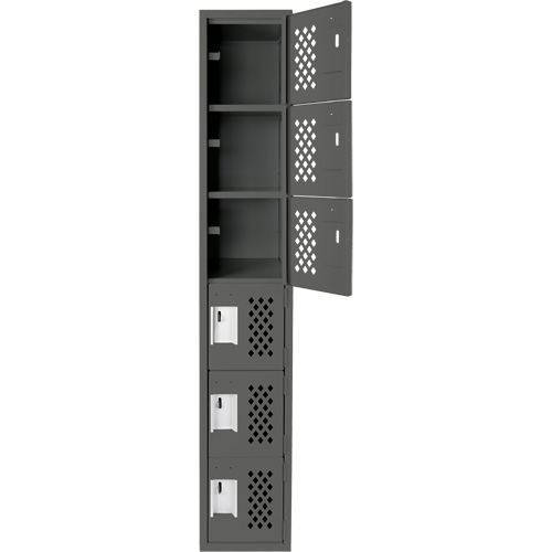 Petit casier perfor&eacute; Clean-Line, 6 niveaux, 15" x 72" x 12", Acier Seagulf Marine Industries Inc.