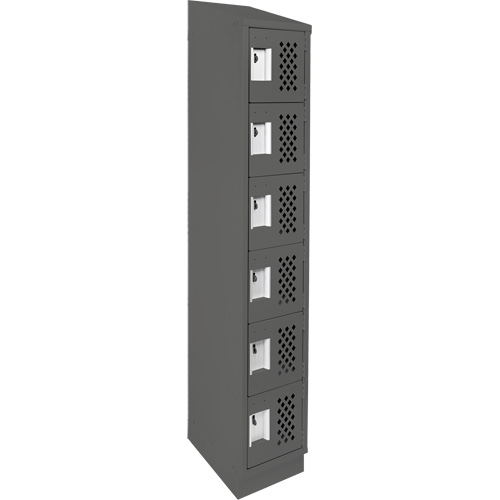 Clean-Line Perforated Lockerette, 6 -tier, 12" x 72" x 12", Steel Seagulf Marine Industries Inc.
