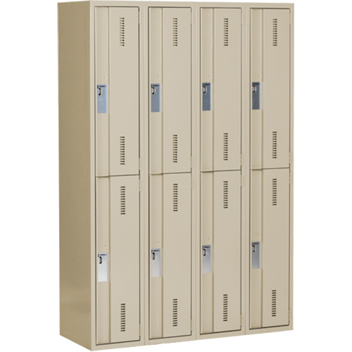 Concorde Heavy-Duty Lockers, 2 -tier, Bank of 4, 48" x 18" x 72", Steel, Beige, Welded (Assembled) Seagulf Marine Industries Inc.