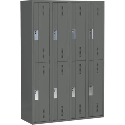 Concorde Heavy-Duty Lockers, 2 -tier, Bank of 4, 48" x 18" x 72", Steel, Charcoal, Welded (Assembled) Seagulf Marine Industries Inc.