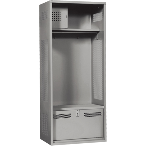 Gear Locker, Steel, 24" W x 24" D x 72" H, Grey Seagulf Marine Industries Inc.