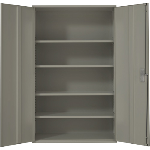 Extra Wide Hi-Boy Storage Cabinet, Steel, 4 Shelves, 72" H x 48" W x 24" D, Grey Seagulf Marine Industries Inc.