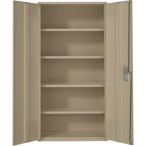 Hi-Boy Storage Cabinet, Steel, 4 Shelves, 72" H x 36" W x 18" D, Beige Seagulf Marine Industries Inc.