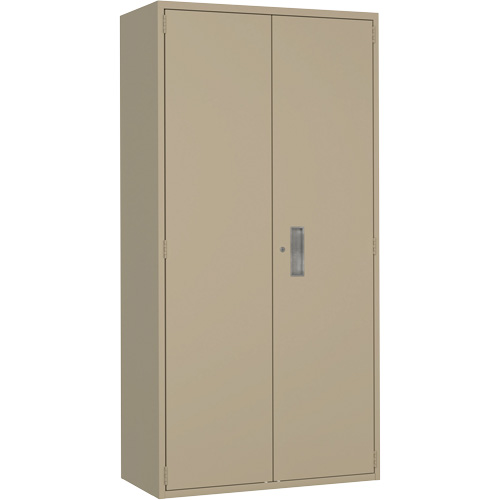 Wardrobe Storage Cabinet, Steel, 36" W x 18" D x 72" H, Beige Seagulf Marine Industries Inc.