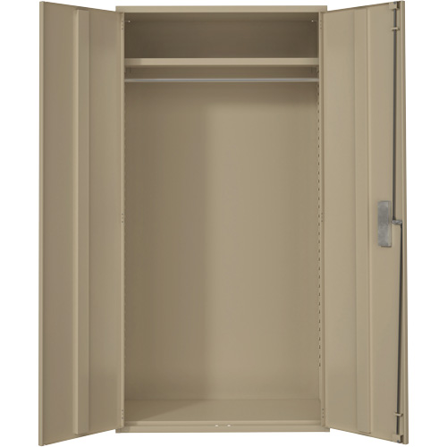 Wardrobe Storage Cabinet, Steel, 36" W x 18" D x 72" H, Beige Seagulf Marine Industries Inc.