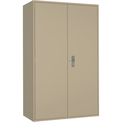 Extra Wide Hi-Boy Storage Cabinet, Steel, 4 Shelves, 72" H x 48" W x 24" D, Beige Seagulf Marine Industries Inc.