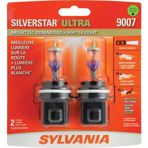 9007 Ampoule de feu avant SilverStar Ultra, Halog&egrave;ne, 55 W/65 W, Blanc Seagulf Marine Industries Inc.