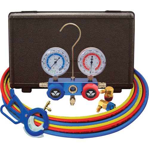 Dual Manifold Gauge Set with 3-in-1 Side Mount Can Tap Valve Seagulf Marine Industries Inc.