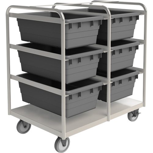 Mobile Tub Rack, Double-sided, 6 bins, 26" W x 36" D x 42" H Seagulf Marine Industries Inc.