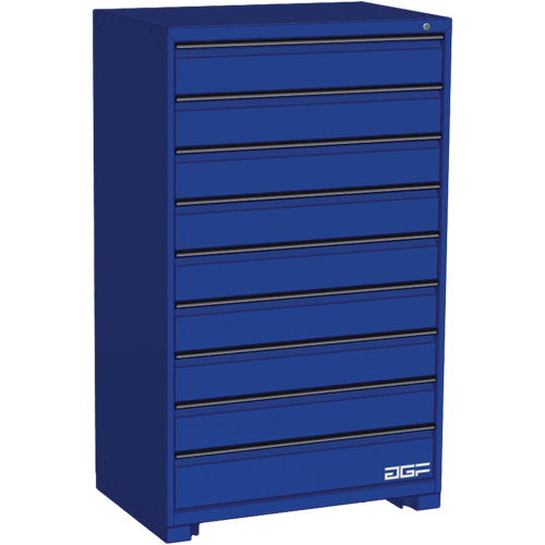 Armoire &agrave; tiroirs modulaire, 9 tiroirs, 36" la x 24" p x 60" h, Bleu Seagulf Marine Industries Inc.