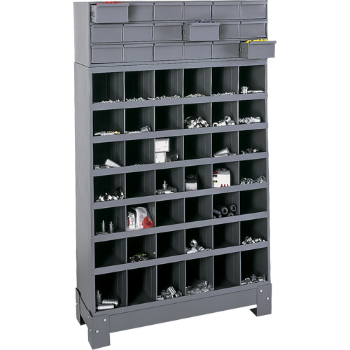 Modular Small Parts Storage Unit, Steel, 18 Drawers, 33-3/4" x 12-1/4" x 58-5/8", Grey Seagulf Marine Industries Inc.