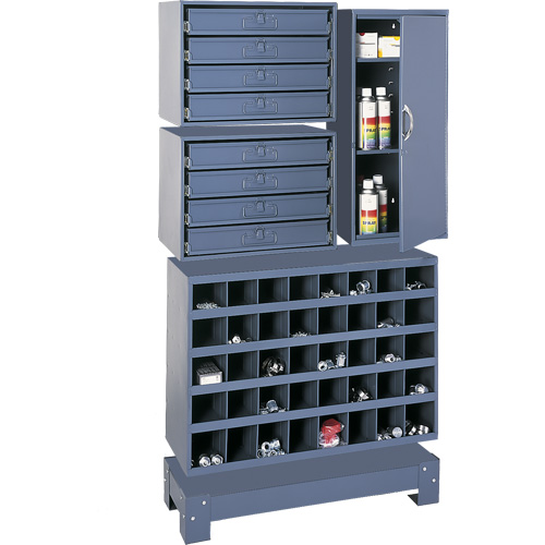 Modular Small Parts Storage Unit, Steel, 8 Drawers, 33-3/4" x 12-1/4" x 59-5/8", Grey Seagulf Marine Industries Inc.