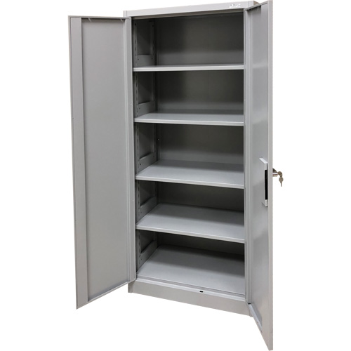 Armoire de rangement, Acier, 4 Tablettes, 66" h x 30" la x 15" P, Gris Seagulf Marine Industries Inc.