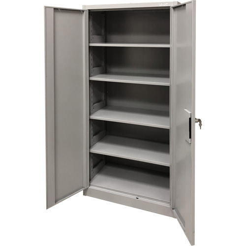 Armoire de rangement, Acier, 4 Tablettes, 78" h x 36" la x 24" P, Gris Seagulf Marine Industries Inc.