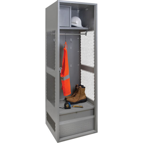 Casier pour &eacute;quipement, Acier, 24" la x 24" p x 72" h, Gris Seagulf Marine Industries Inc.