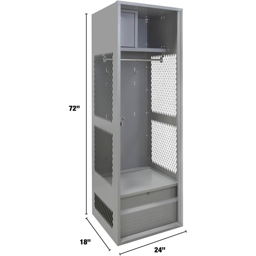 Casier pour &eacute;quipement, Acier, 24" la x 18" p x 72" h, Gris Seagulf Marine Industries Inc.